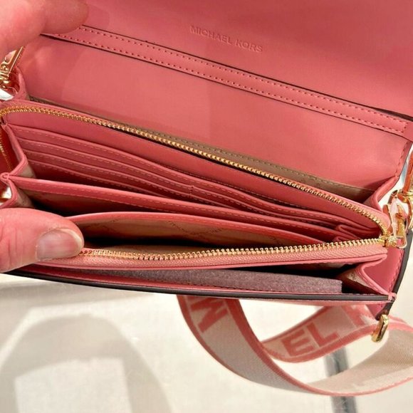 "Michael Kors Primrose Charm: Zip Around Crossbody Elegance" - Picture 5 of 7